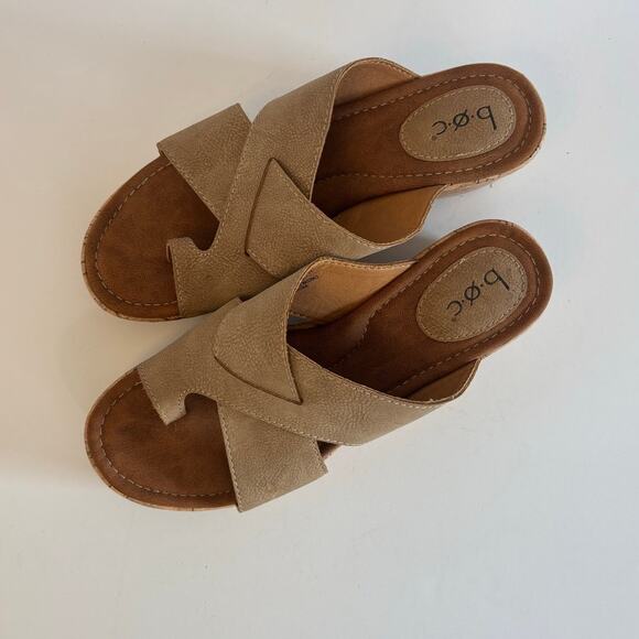 B.O.C Born Concept Sunny Wedge Crisscross Strap Sandal Size 8 - Picture 2 of 6